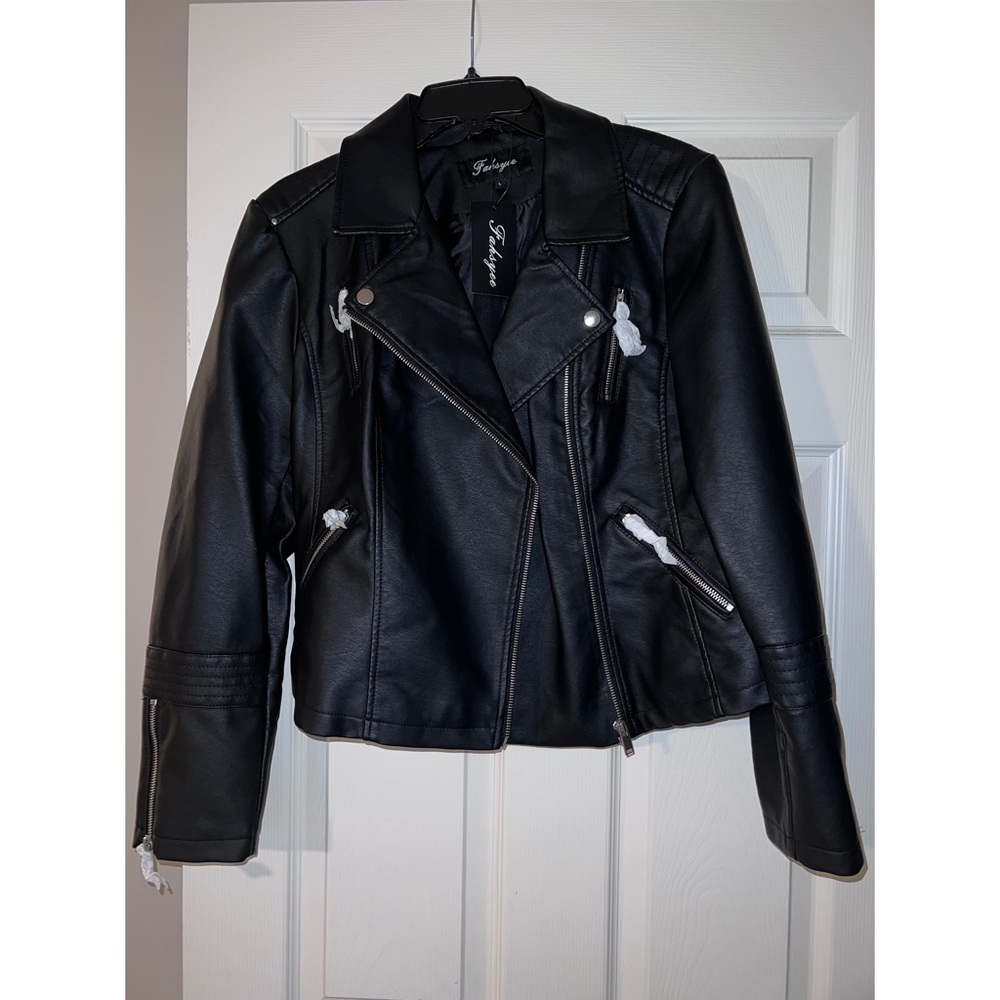 Leather jacket, size large